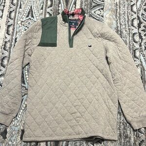 Southern Marsh Quilted Zip-Up Pullover, Medium